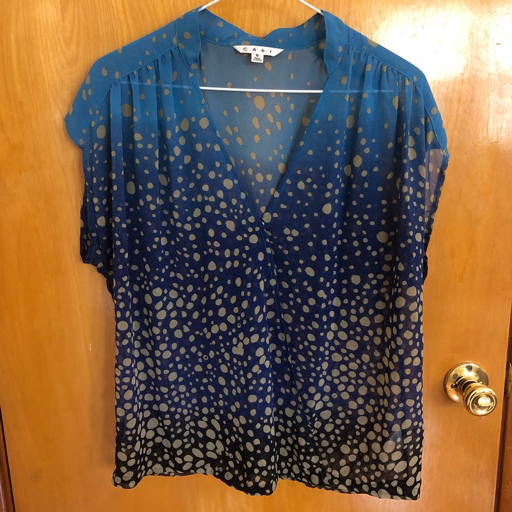 CAbi blue blouse - Size Small